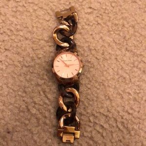 Rose gold Michael Kors braided watch